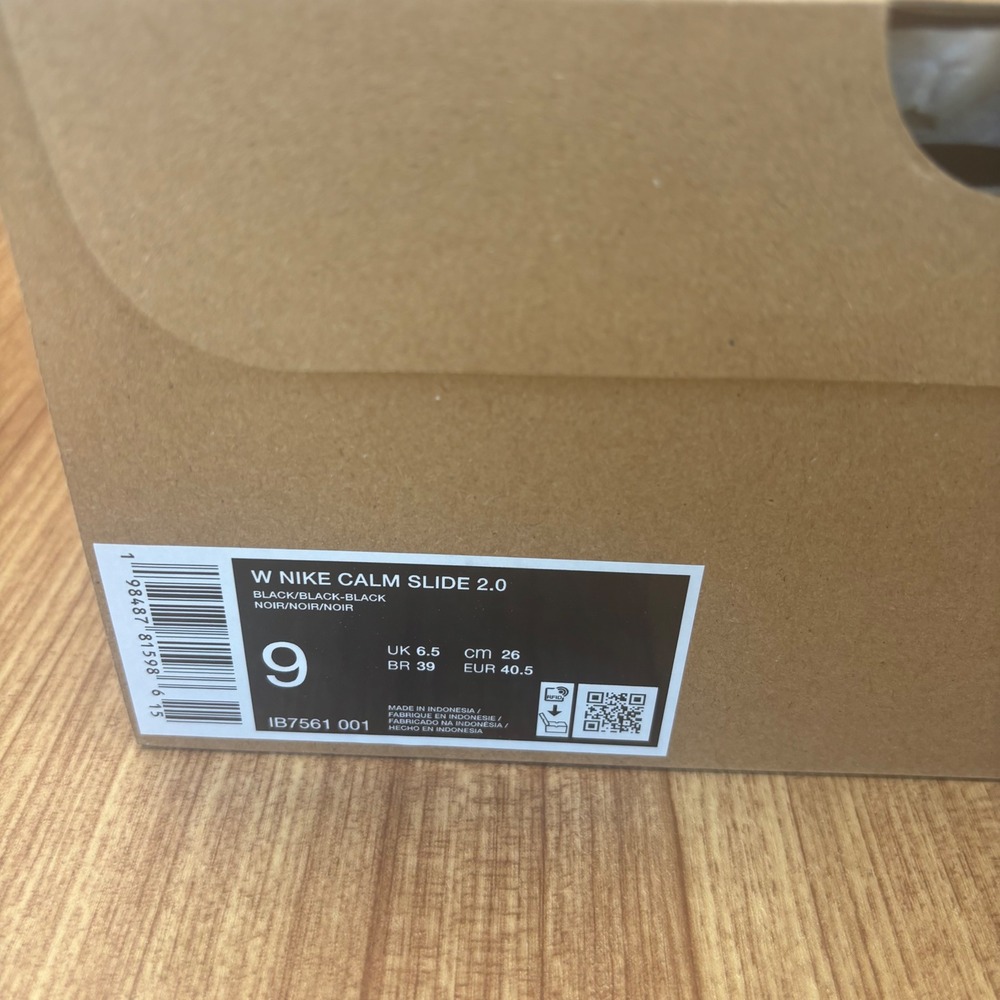 NEW Nike Calm Slide 2.0 Womens Size 9 Black IB7561-001 Foam Sandals - Picture 6 of 6